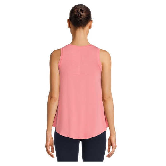 Time and Tru Coral Rose Women's High Low V-Neck Tank Top - Picture 4 of 5